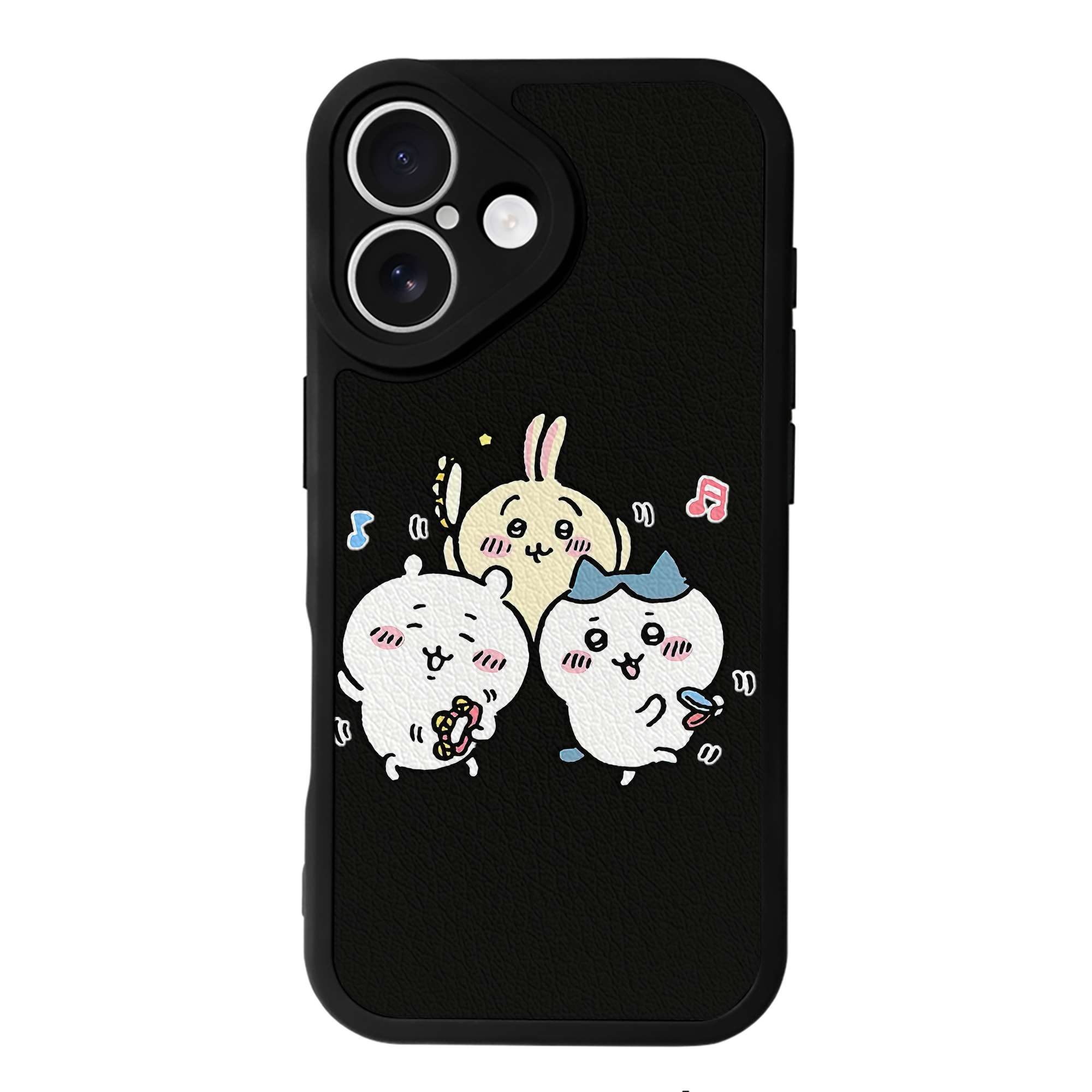 （画像用） ちいかわ ハチワレ Chii-kawa hachiware 【iPhone 16シリーズ対応】シリコンスマホケース（レザー調） 材質：シリコン